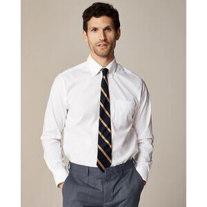 J.Crew Bowery wrinkle free dress Shirt Button Down $98 NWT BG664 White large